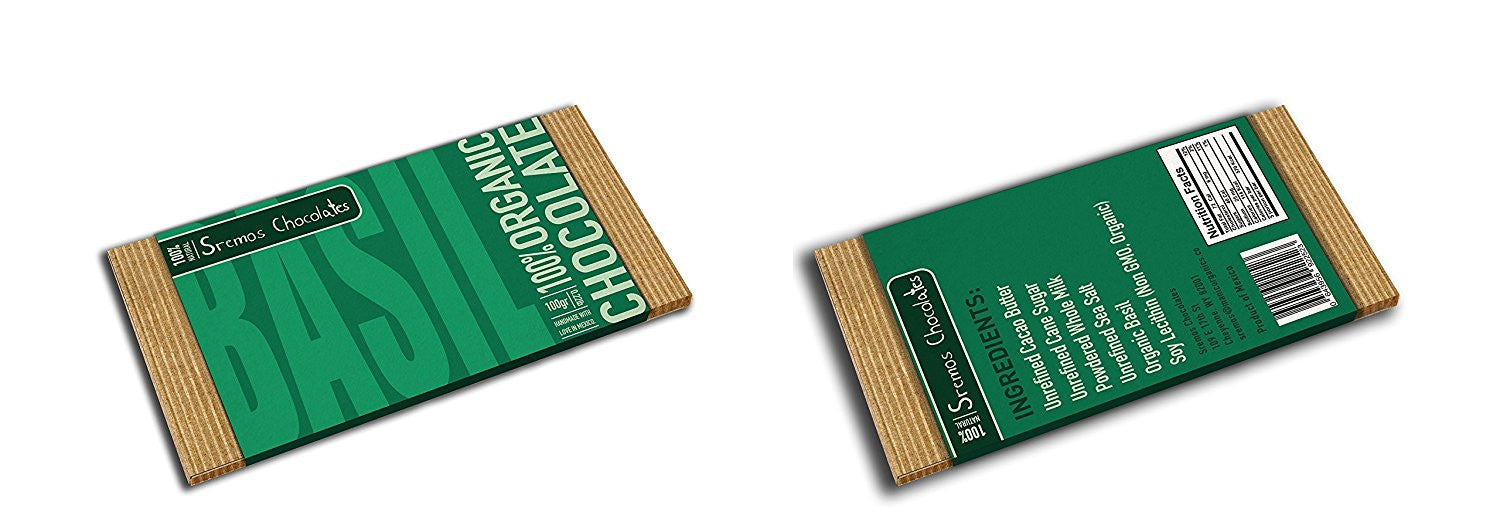 Organic Chocolate Bars - Non GMO Organic Unrefined Cacao Butter Chocolate Bars - Organically Grown Ingredients Picked By Hand - All Natural